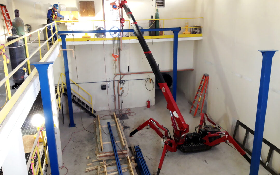 The MacGyver Installation: Building a crane in a box