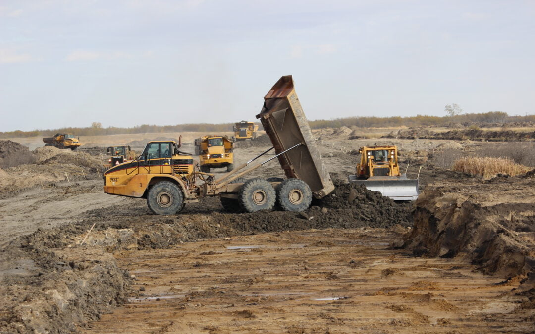 The artistry of moving dirt – Building a brine pond: Kelly Panteluk Construction Ltd.